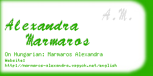 alexandra marmaros business card